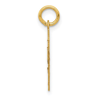 14k Yellow Gold Small Satin Number 87 Charm