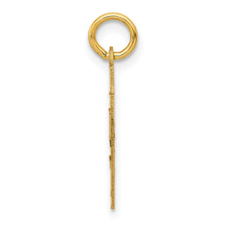 14k Yellow Gold Small Satin Number 87 Charm