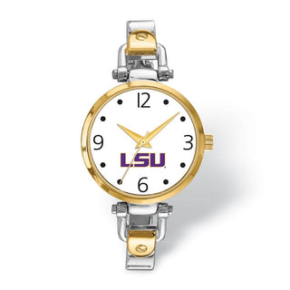 LogoArt Louisiana State University Elegant Ladies 2-tone Quartz Bracelet Watch