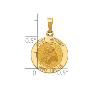 14k Yellow Gold Saint Anthony Medal Pendant M1492