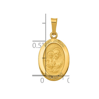 14k Yellow Gold Saint Joseph Medal Pendant M1501