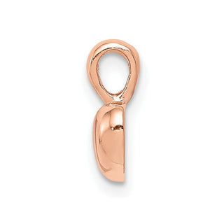 14k Rose Gold Polished 3-D Heart Charm