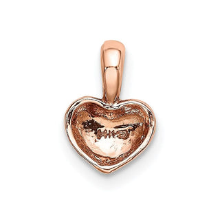 14k Rose Gold Polished 3-D Heart Charm