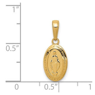 14k Yellow Gold Miraculous Medal Pendant M2515