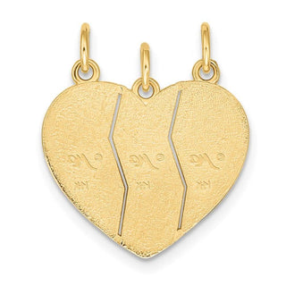 14k Yellow Gold 3 Piece Break-Apart Big Sis, Sis and Lil Sis Charm