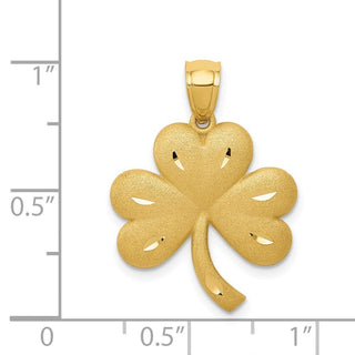 14k Yellow Gold Shamrock Pendant M503
