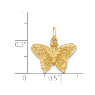 14k Yellow Gold Butterfly Charm M658
