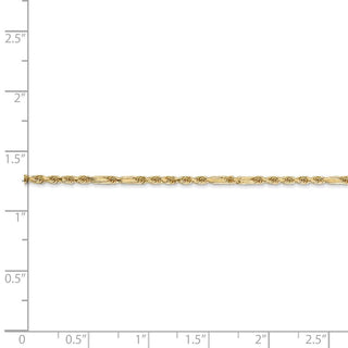 8" 14k Yellow Gold 1.8mm Diamond-cut Milano Rope Chain Bracelet