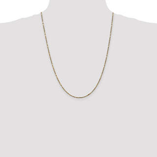 24" 14k Yellow Gold 1.8mm Diamond-cut Milano Rope Chain Necklace