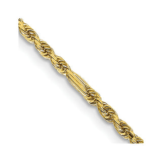 24" 14k Yellow Gold 1.8mm Diamond-cut Milano Rope Chain Necklace