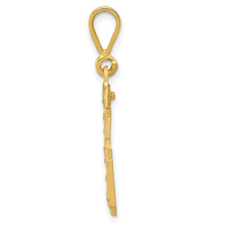 14k Yellow Gold Medium Diamond-Cut Number 36 Charm
