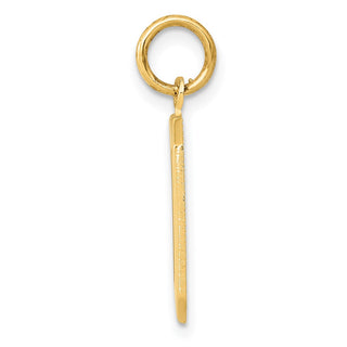 14k Yellow Gold Casted Medium Polished Number 0 Pendant