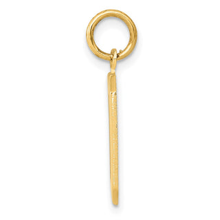 14k Yellow Gold Casted Medium Polished Number 0 Charm