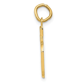 14k Yellow Gold Casted Medium Polished Number 5 Charm