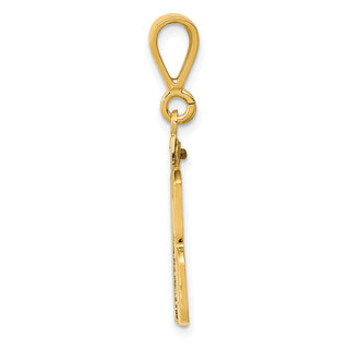 14k Yellow Gold Medium Polished Number 18 Pendant MP18