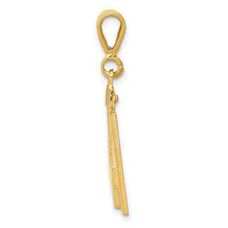 14k Yellow Gold Medium Polished Number 41 Pendant MP41