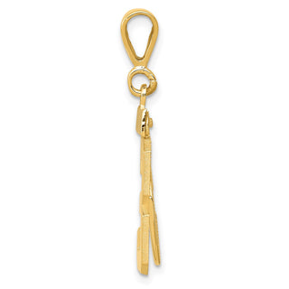 14k Yellow Gold Medium Polished Number 53 Pendant MP53