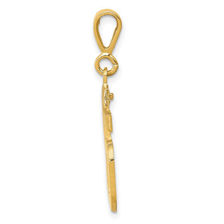 14k Yellow Gold Medium Polished Number 55 Pendant MP55