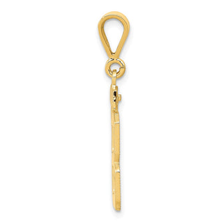 14k Yellow Gold Medium Polished Number 88 Pendant MP88