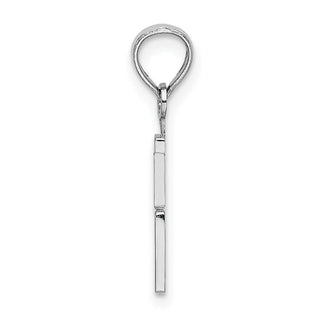 14K White Gold Polished Number 5 Pendant