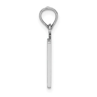 14K White Gold Polished Number 10 Pendant