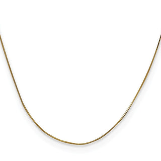 16" 14K Yellow Gold 16 inch .5mm Octagonal Snake with Lobster Clasp Chain