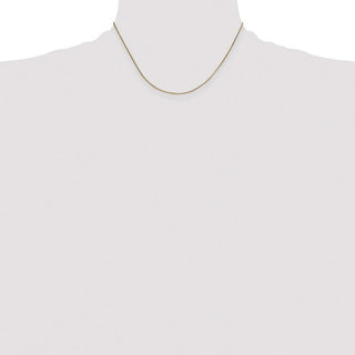 16" 14K Yellow Gold 16 inch .5mm Octagonal Snake with Lobster Clasp Chain