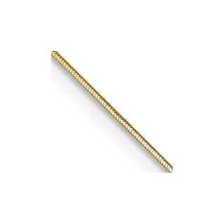 24" 14K Yellow Gold 24 inch .5mm Octagonal Snake with Lobster Clasp Chain