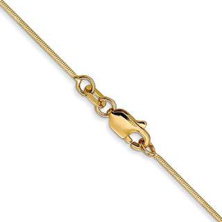 30" 14K Yellow Gold 30 inch .6mm Octagonal Snake with Lobster Clasp Chain