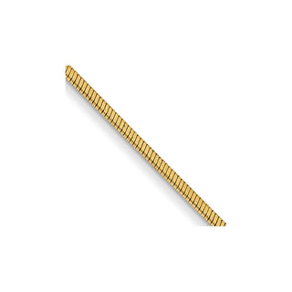 30" 14K Yellow Gold 30 inch .6mm Octagonal Snake with Lobster Clasp Chain