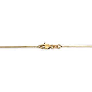 30" 14k Yellow Gold 1.0mm Octagonal Snake Chain Necklace