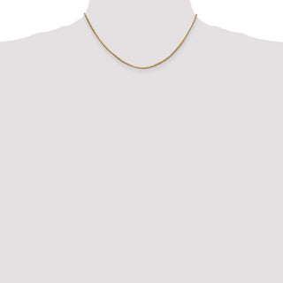 16" 14k Yellow Gold 1.0mm Octagonal Snake Chain Necklace