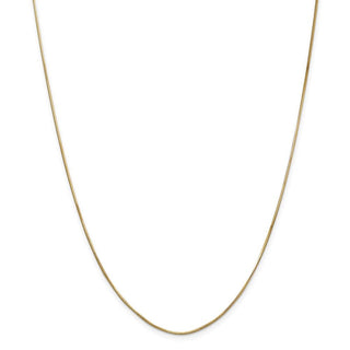 30" 14k Yellow Gold 1.0mm Octagonal Snake Chain Necklace