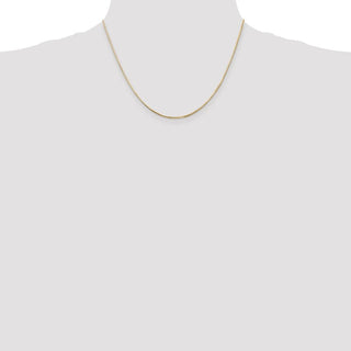 18" 14k Yellow Gold 1.2mm Octagonal Snake Chain Necklace