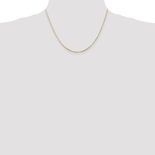 18" 14k Yellow Gold 1.2mm Octagonal Snake Chain Necklace