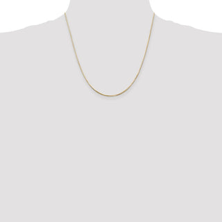 20" 14k Yellow Gold 1.2mm Octagonal Snake Chain Necklace