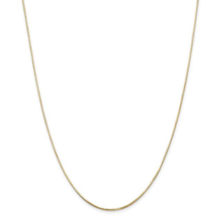 30" 14k Yellow Gold 1.2mm Octagonal Snake Chain Necklace