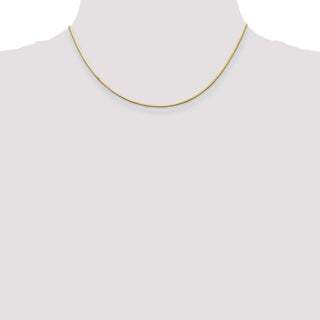 16" 14k Yellow Gold 1.4mm Octagonal Snake Chain Necklace