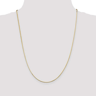 24" 14k Yellow Gold 1.4mm Octagonal Snake Chain Necklace