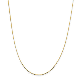 16" 14k Yellow Gold 1.4mm Octagonal Snake Chain Necklace