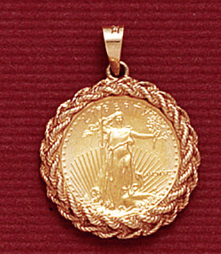 Custom Made 14k Yellow Gold Bezel for a 15.90mm gold coin