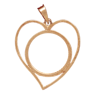14K Yellow Gold Bezel 1/10 American Eagle, 1/10 Krugerrand ...Pendant 16.5 mm