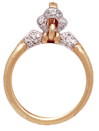 14K Yellow Gold DIAMOND SLIDE Bezel Pendant Mexico 22.6 mm