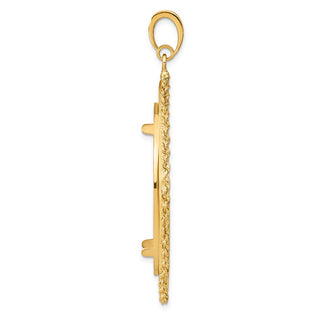 14k Yellow Gold Cushion Shape Rope 34.2mm Prong Coin Bezel Pendant - Fits US $20 Liberty and US $20 St. Gaudens