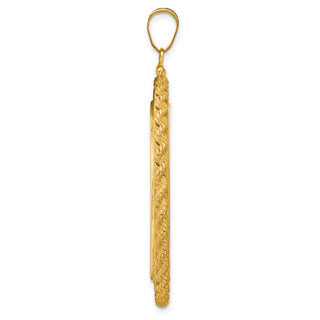 14k Yellow Gold Filigree w/ Rope Screw Top 34.2mm Coin Bezel Pendant - Fits US $20 Liberty and US $20 St. Gaudens