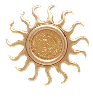 14K Gold SUNBURST SLIDE Bezel Pendant 12.5 mm