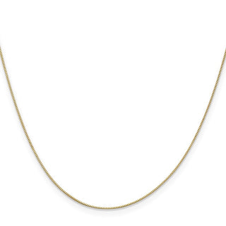 13" 14K Yellow Gold 13 inch .5mm Box with Spring Ring Clasp Chain