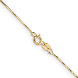 13" 14K Yellow Gold 13 inch .5mm Box with Spring Ring Clasp Chain