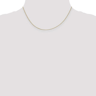 16" 14K Yellow Gold 16 inch .5mm Box with Spring Ring Clasp Chain