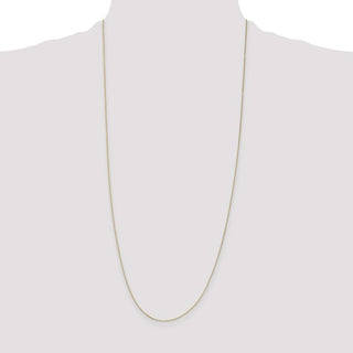 30" 14K Yellow Gold 30 inch .5mm Box with Spring Ring Clasp Chain